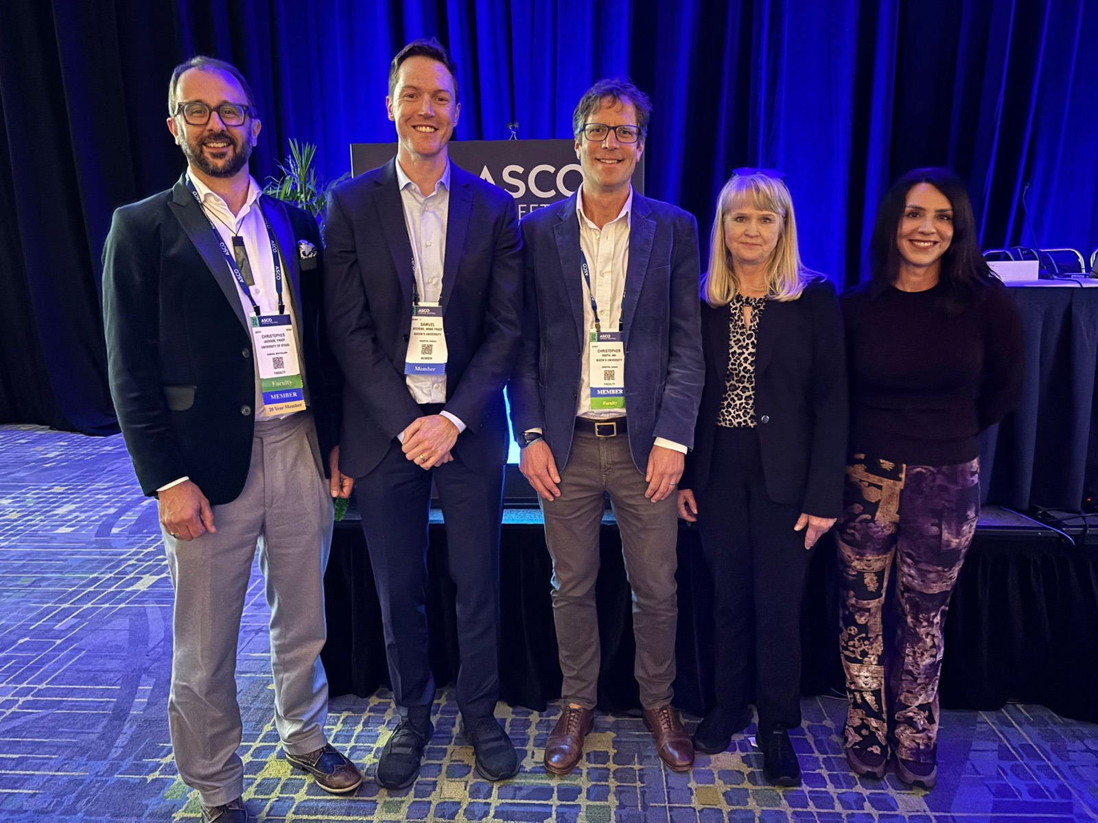 Chris Jackson with international colleagues at the 2026 ASCO Annual Meeting
